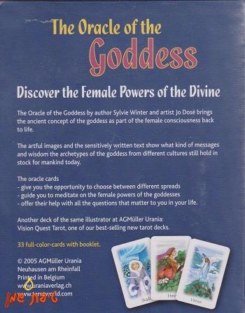 קלפים באנגלית - The Oracle Of The Goddess
