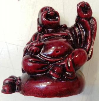 פסלון בודהה חום אדום מס' 3